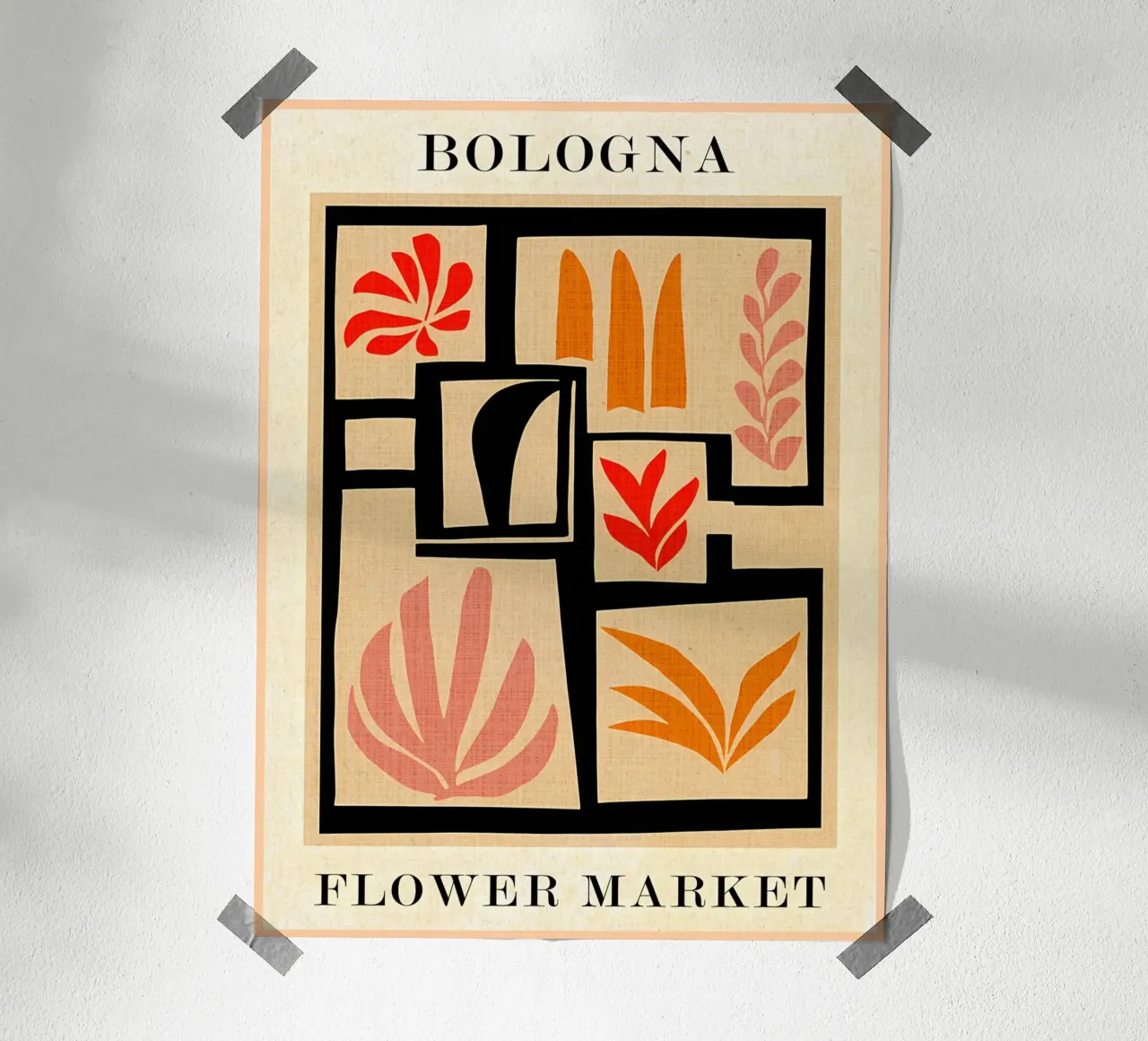 Mercato dei fiori di Bologna poster da Amanda Studio