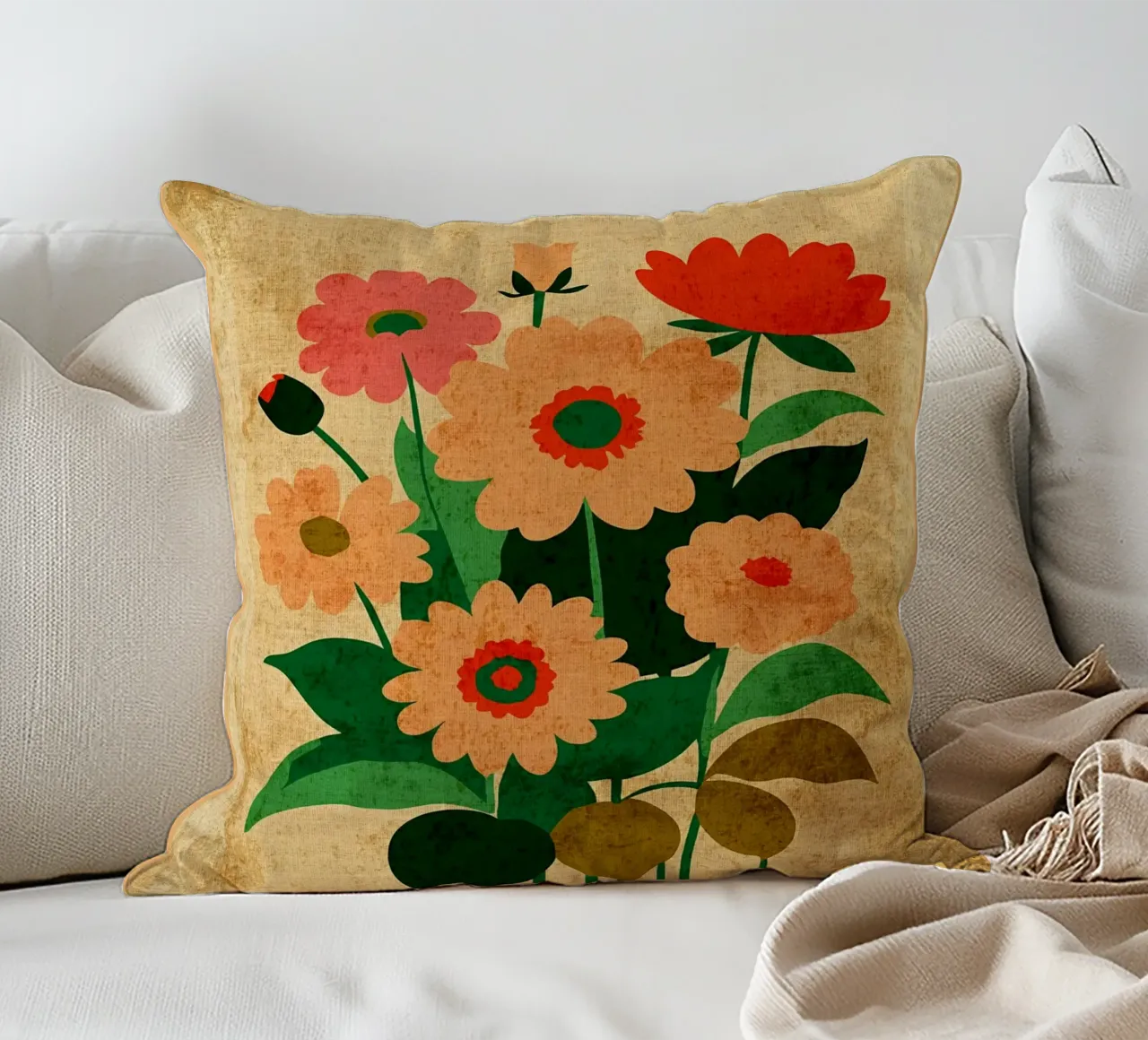 Botanical Cut Outs Art decorative cushion by Amanda Studio