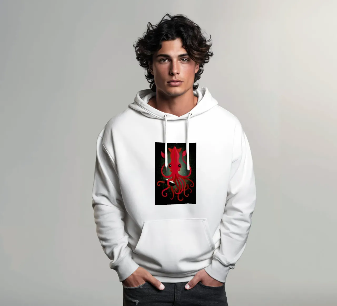 Kraken Attacken felpa con cappuccio da DinoMike