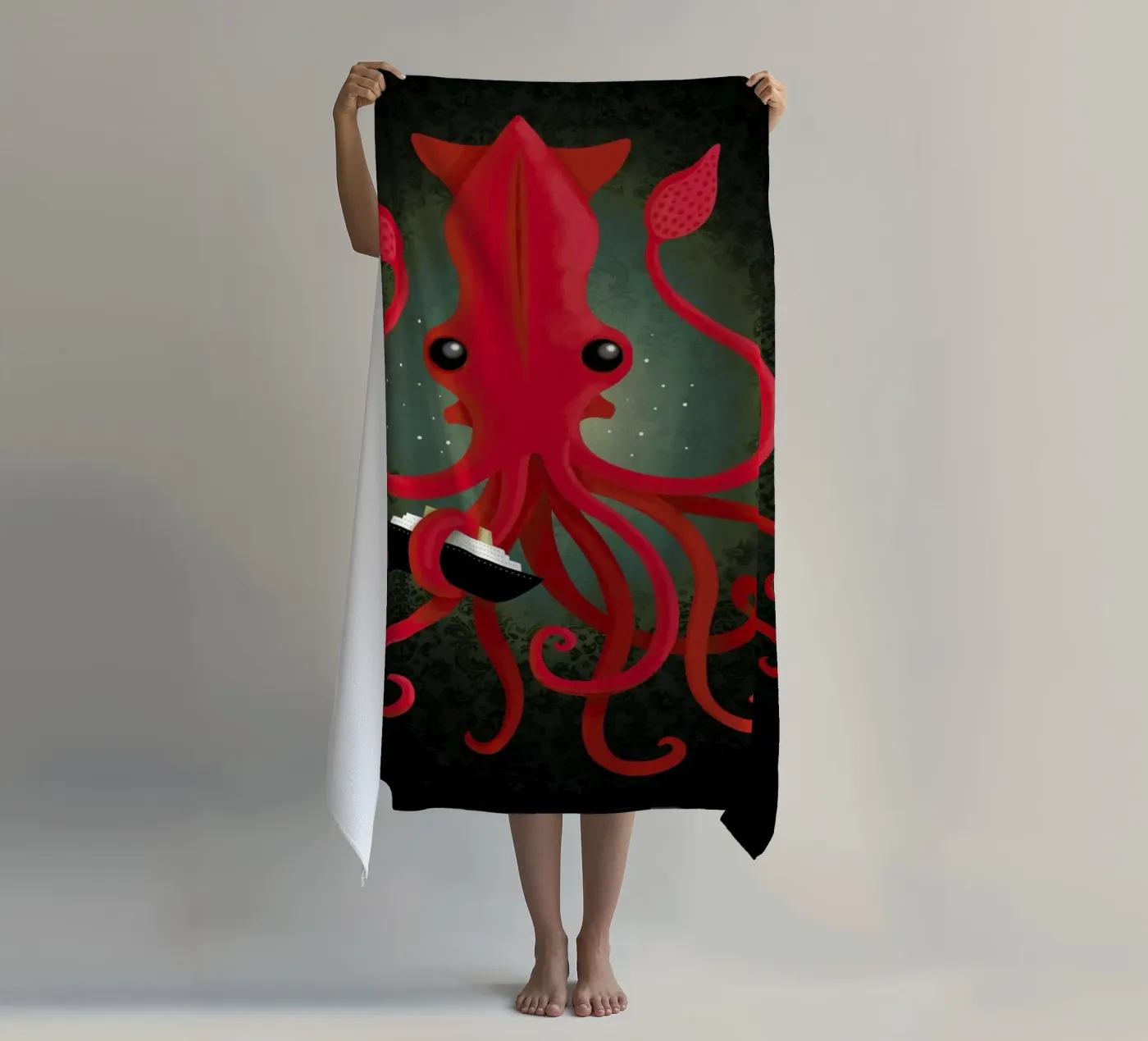 Kraken Attacken serviette de plage de DinoMike