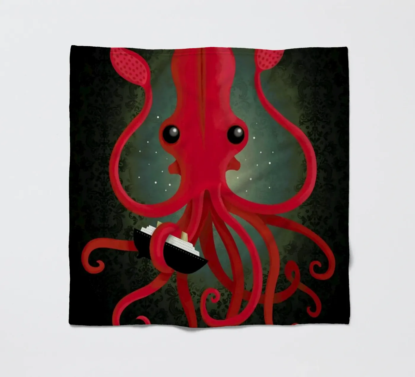 Kraken Attacken Fleecedecke von DinoMike