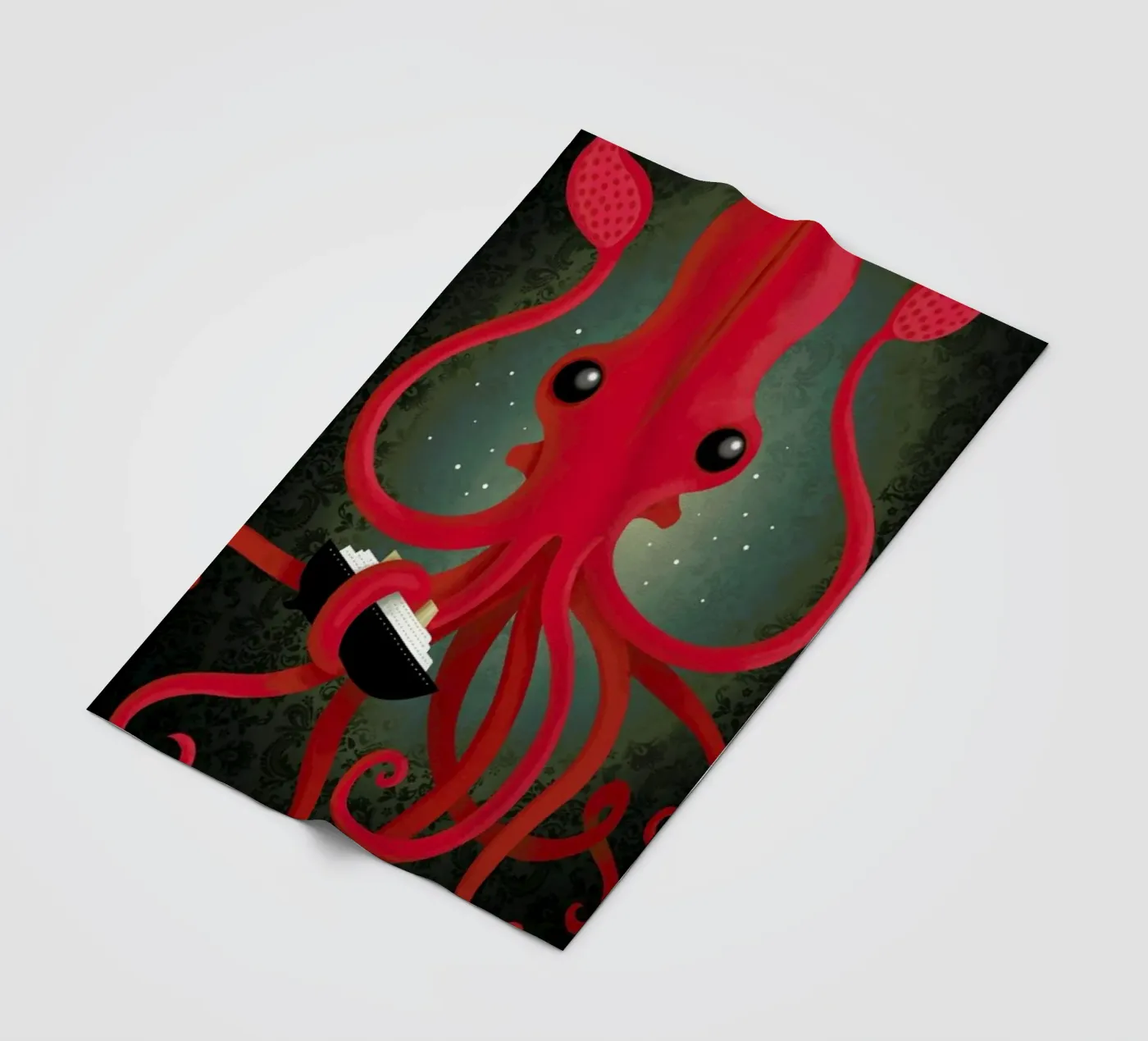 Kraken Attacken Fleecedecke von DinoMike