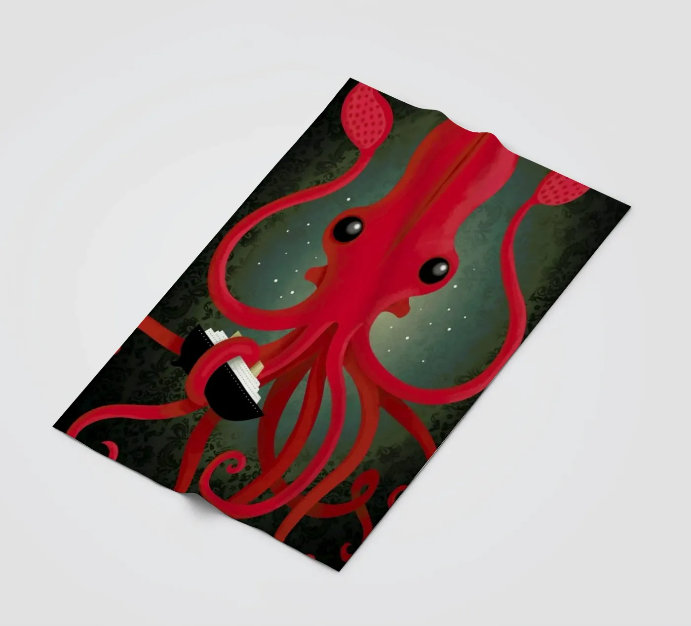 Kraken Attacken Fleecedecke von DinoMike