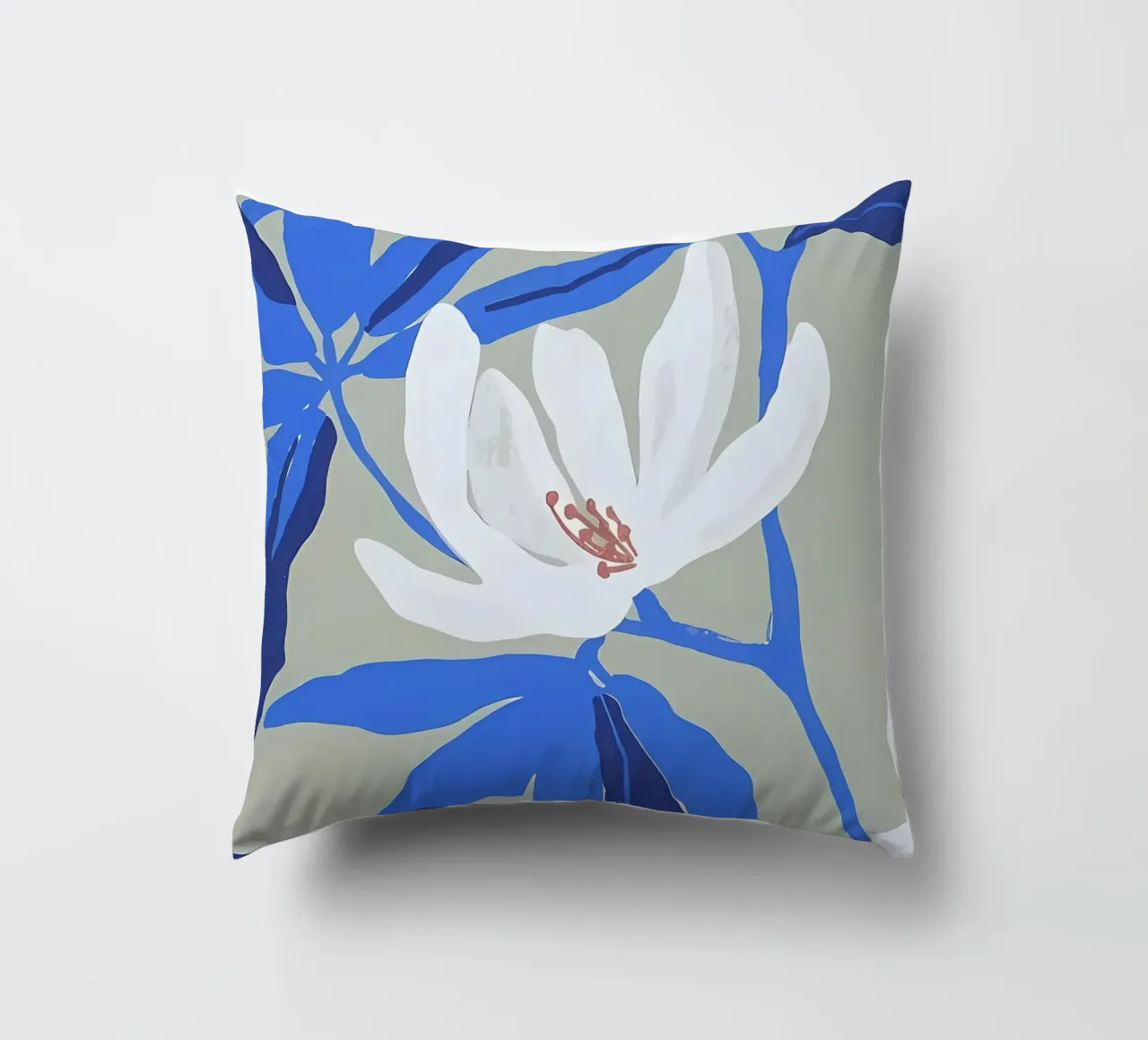 Arte dei fiori bianchi cuscino da Jose