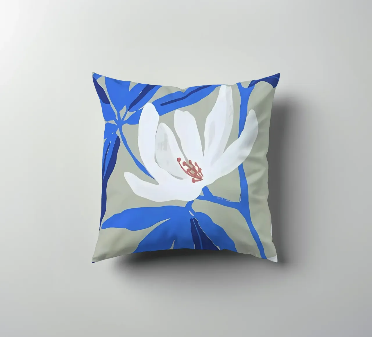 Arte dei fiori bianchi cuscino da Jose