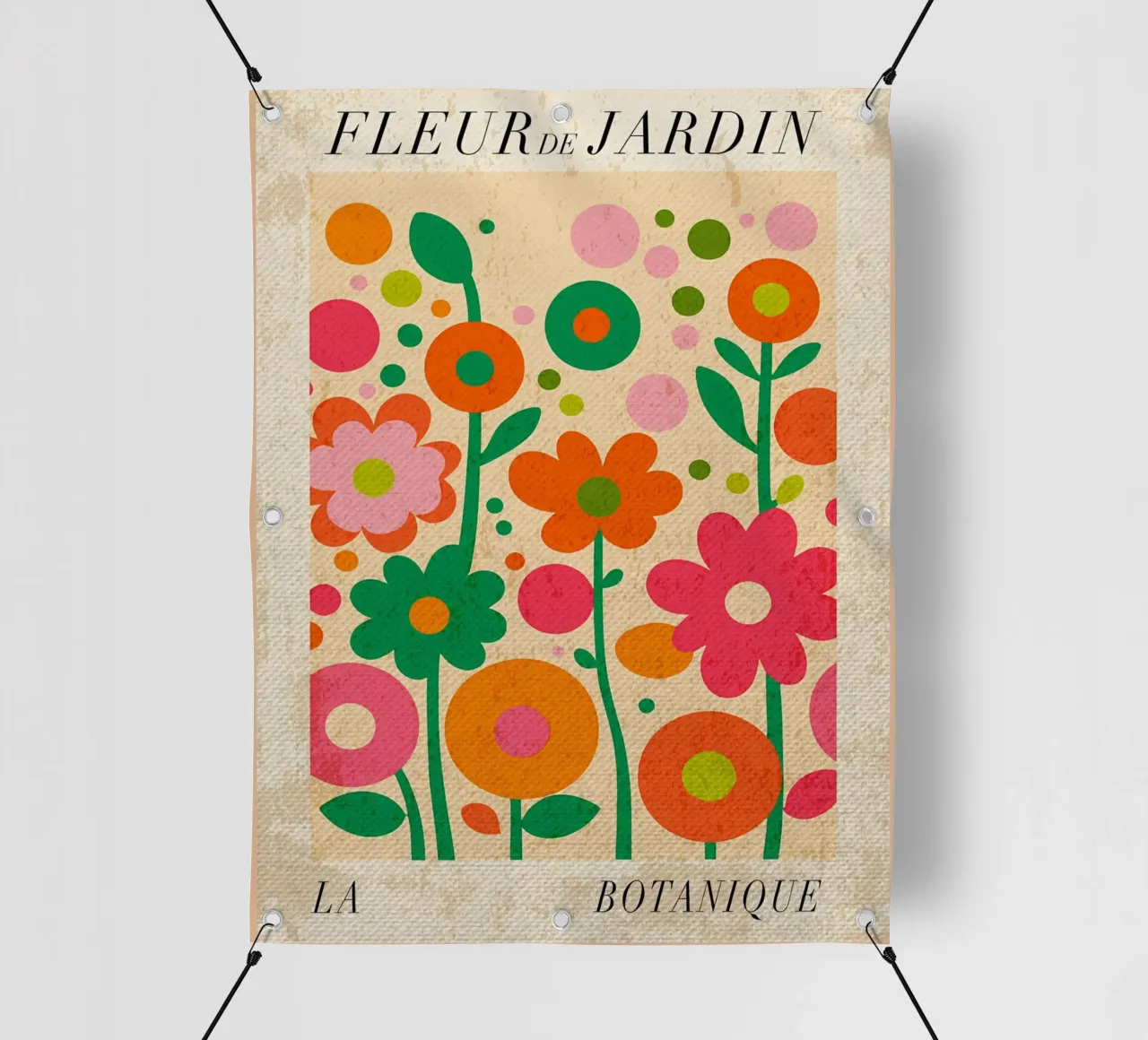 Arte floreale pop art colorata telo in pvc da BobbyStudio