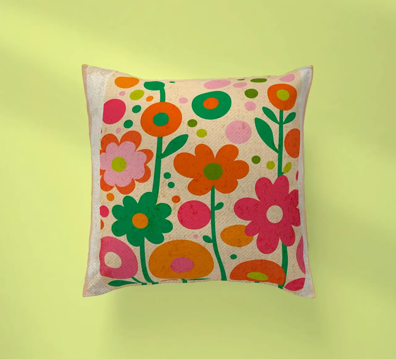 Arte floreale pop art colorata cuscino da BobbyStudio