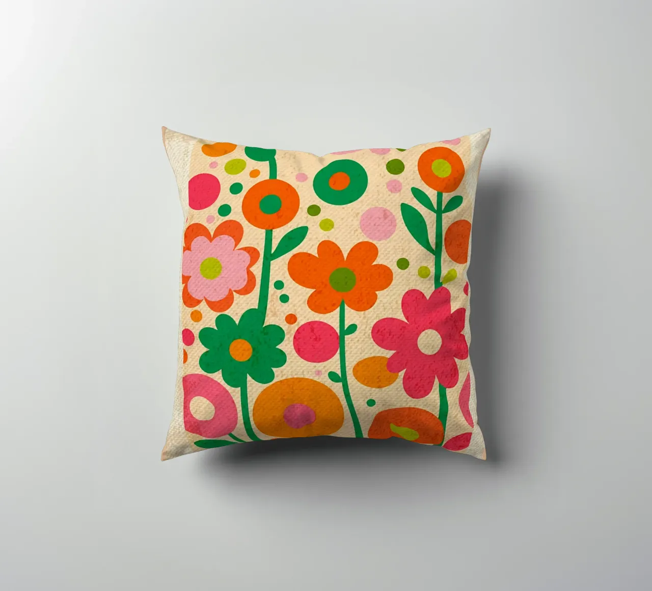Arte floreale pop art colorata cuscino da BobbyStudio
