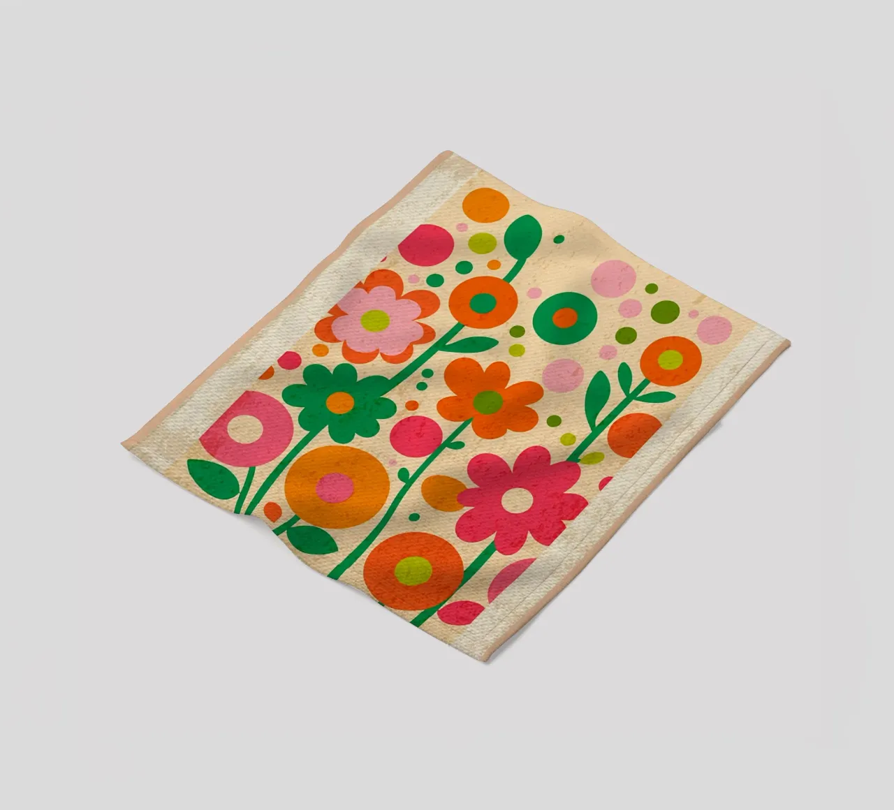 Arte floreale pop art colorata coperta in pile da BobbyStudio