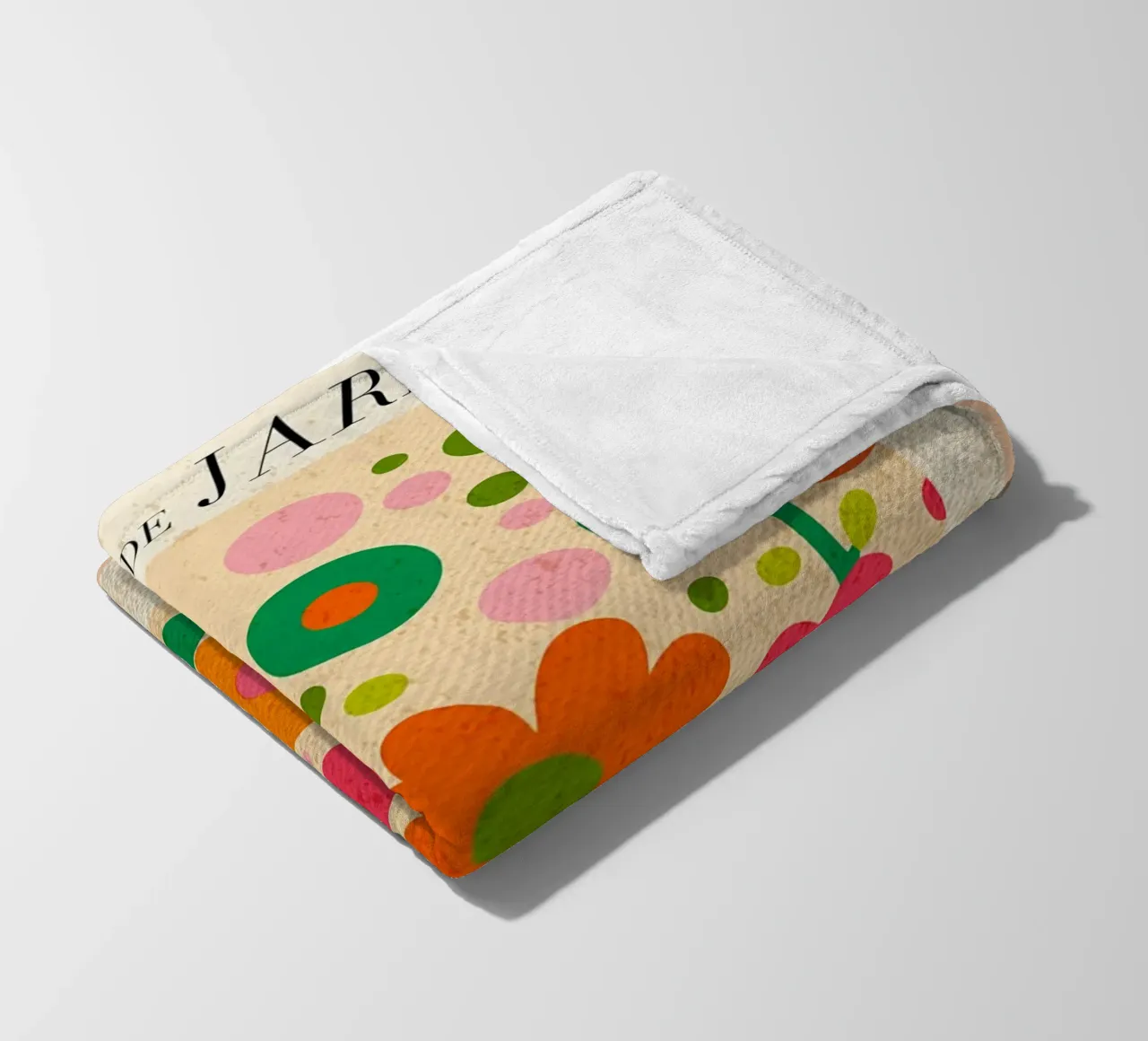 Arte floreale pop art colorata coperta in pile da BobbyStudio