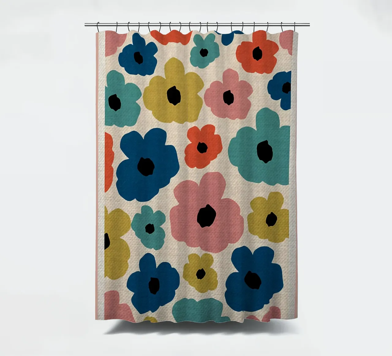 Fiori colorati e retrò tenda da doccia da BobbyStudio