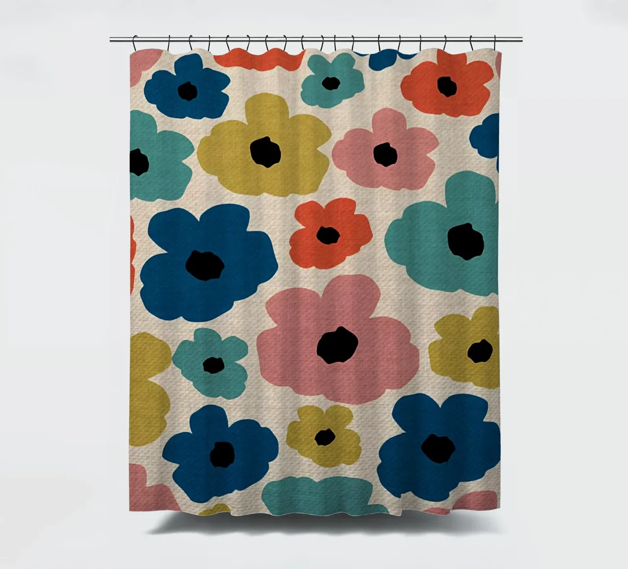 Fiori colorati e retrò tenda da doccia da BobbyStudio