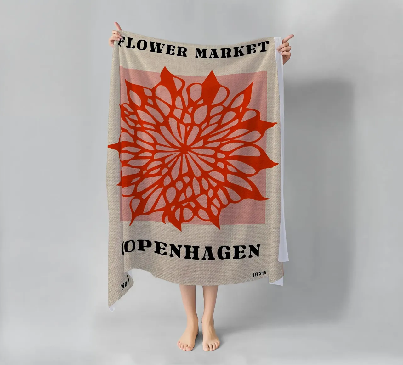 Mercato dei fiori di Copenaghen telo mare da BobbyStudio