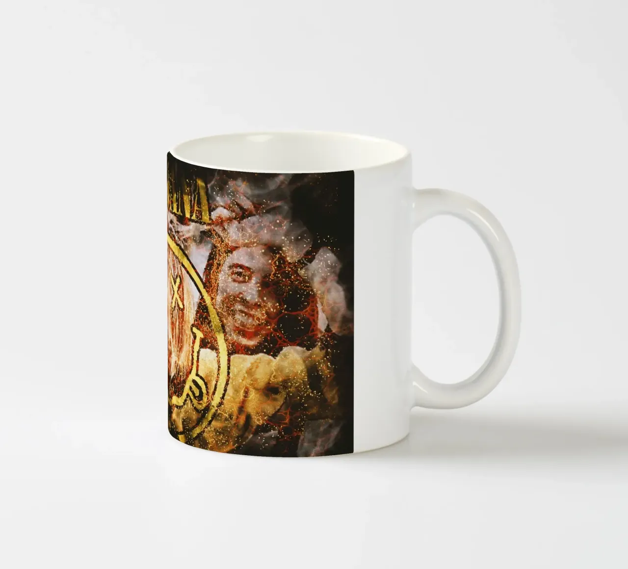 Effetto fiamme laviche nirvana tazza in ceramica da Abasa Inaraya