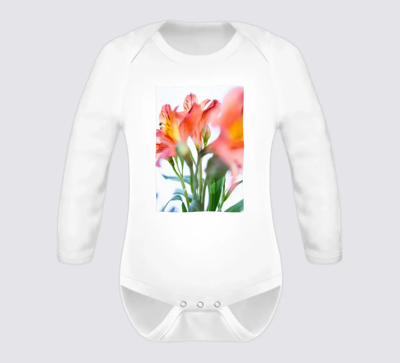 flora studies #9 long-sleeve baby romper by rafael campezato