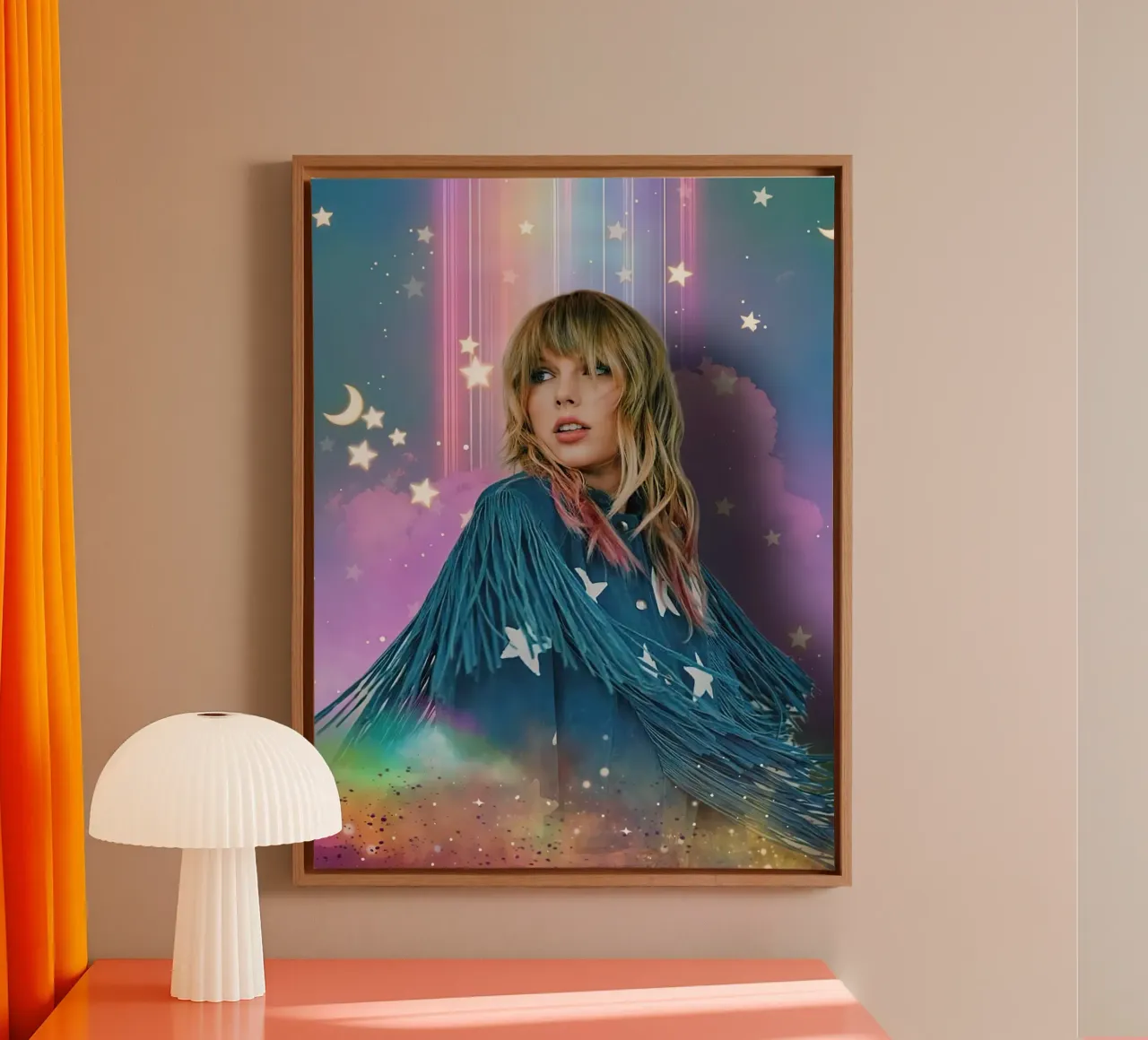 Taylor Swift Singer tela con Cornice a cassetta da Musadad Shop
