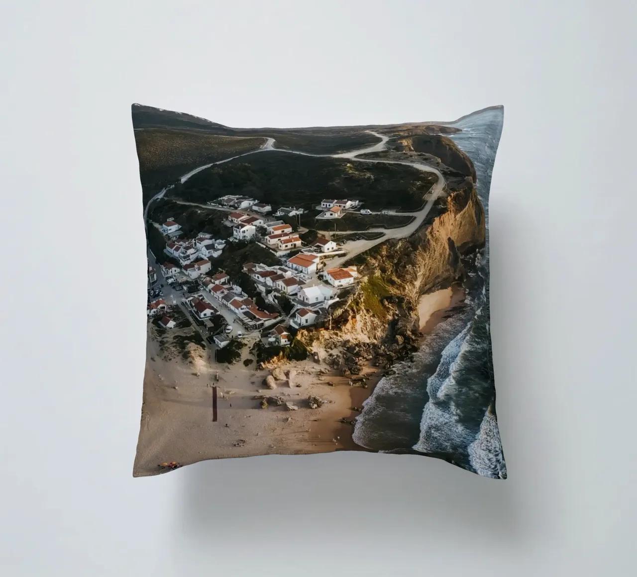 Praia de Monte Clérigo II decorative cushion by Thilo Grøsch