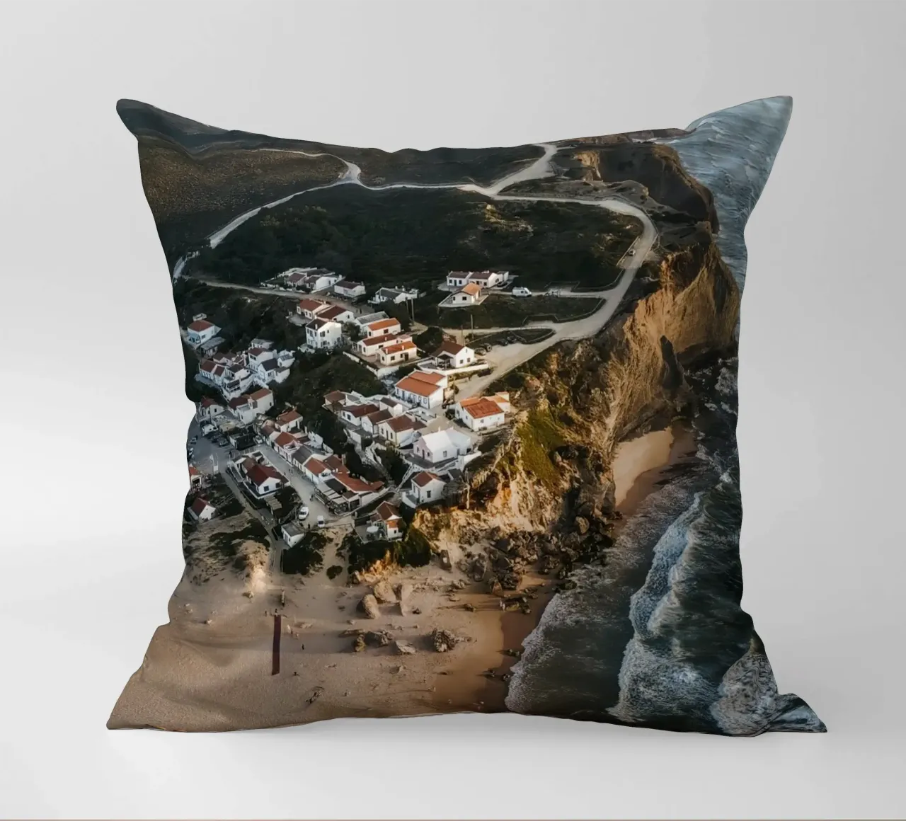 Praia de Monte Clérigo II decorative cushion by Thilo Grøsch