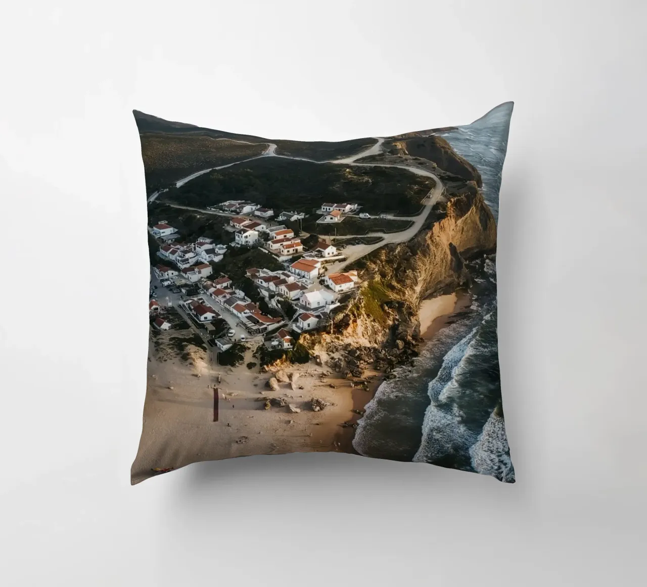 Praia de Monte Clérigo II decorative cushion by Thilo Grøsch