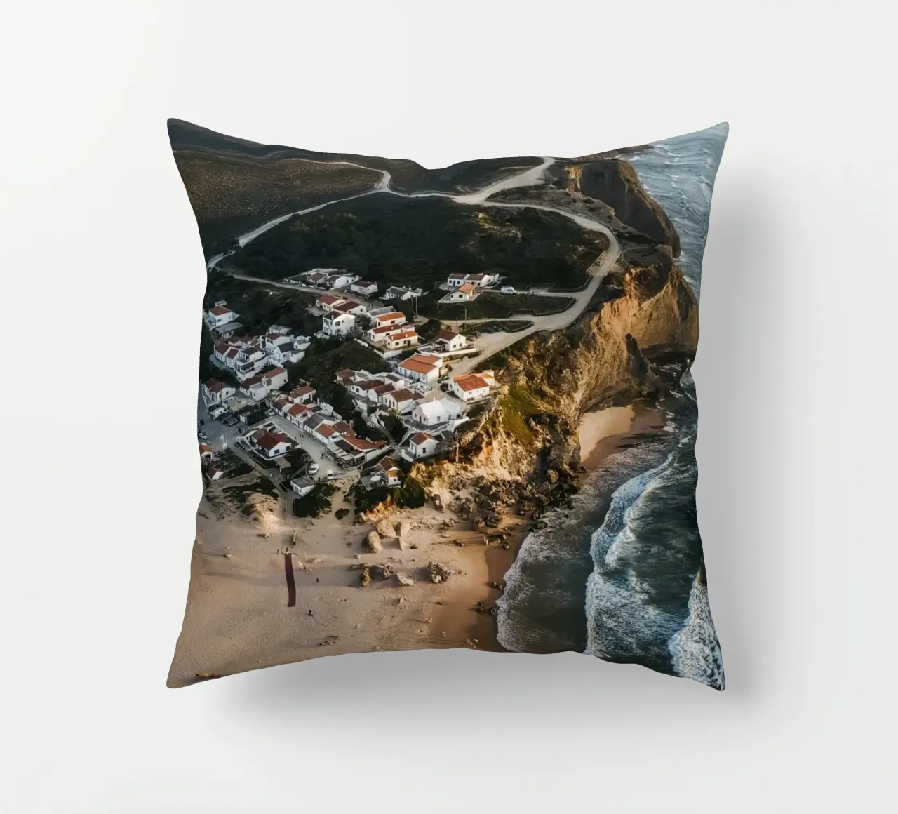 Praia de Monte Clérigo II decorative cushion by Thilo Grøsch