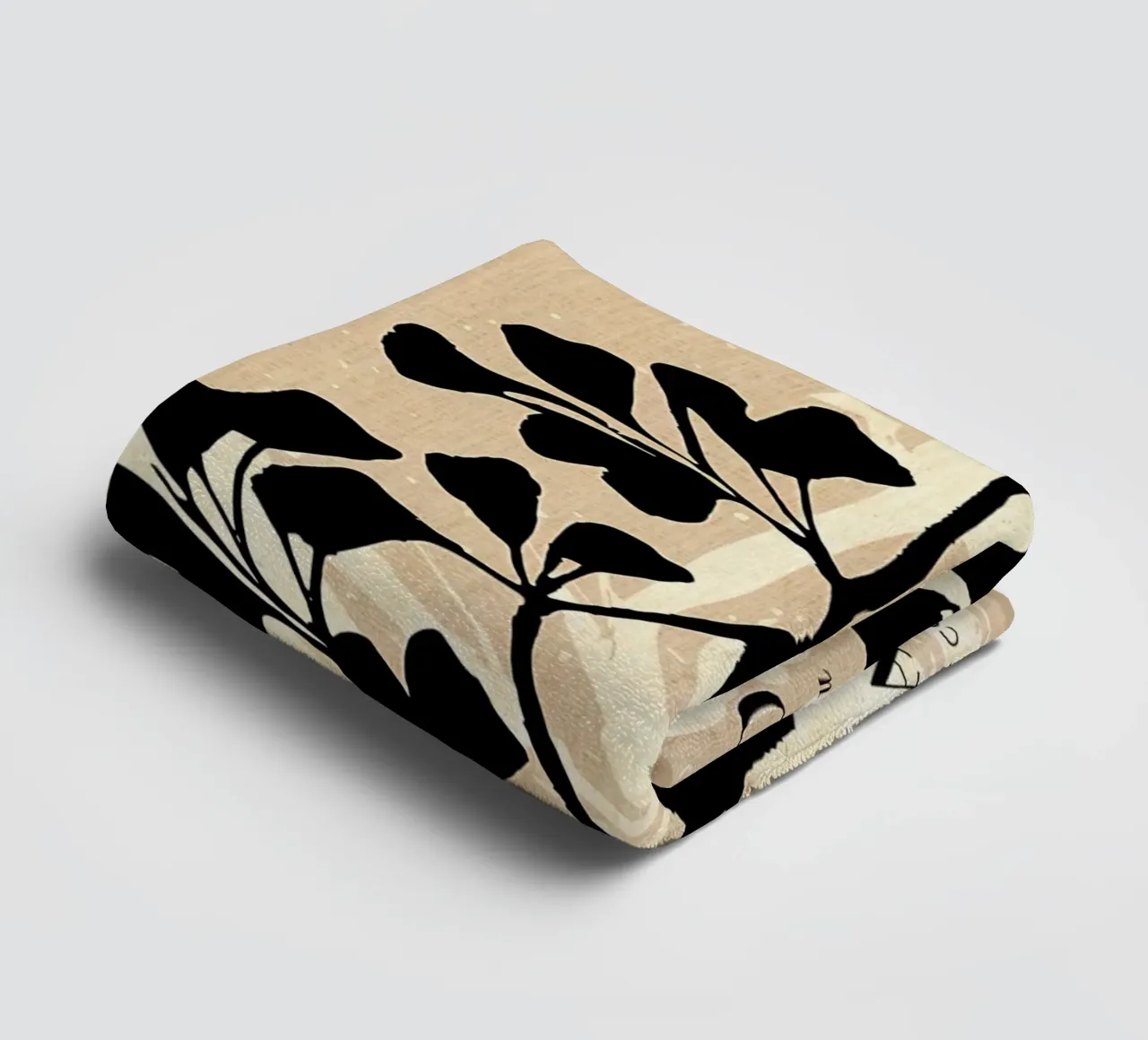 Fleurs du Jardin in beige asciugamano da bagno da Paul Studio