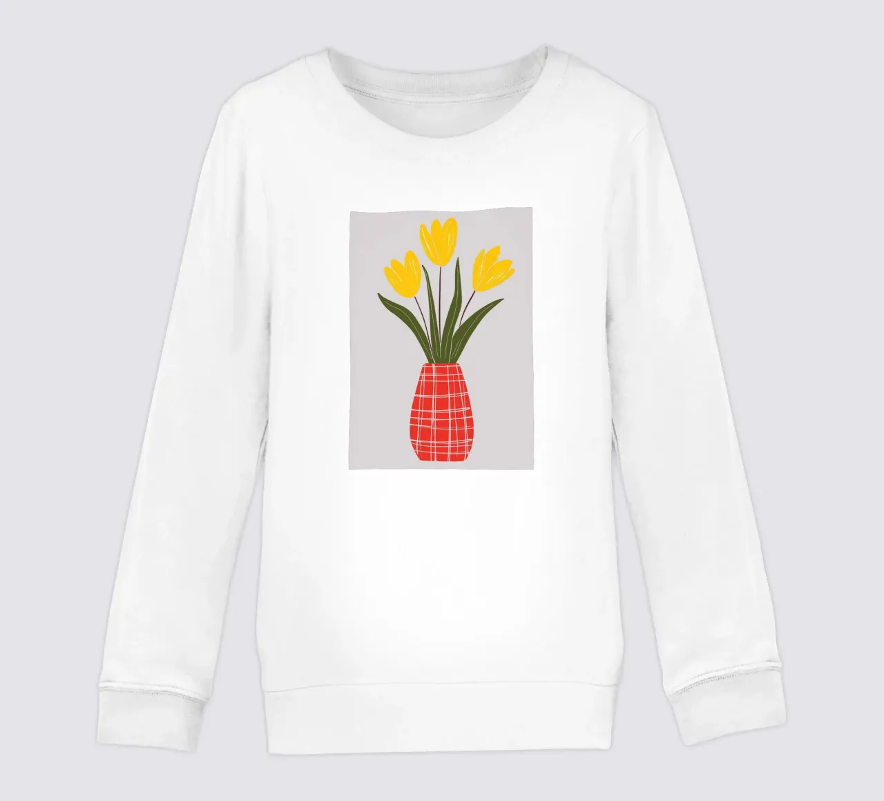 Vaso e fiori rossi felpa bambino da Jose