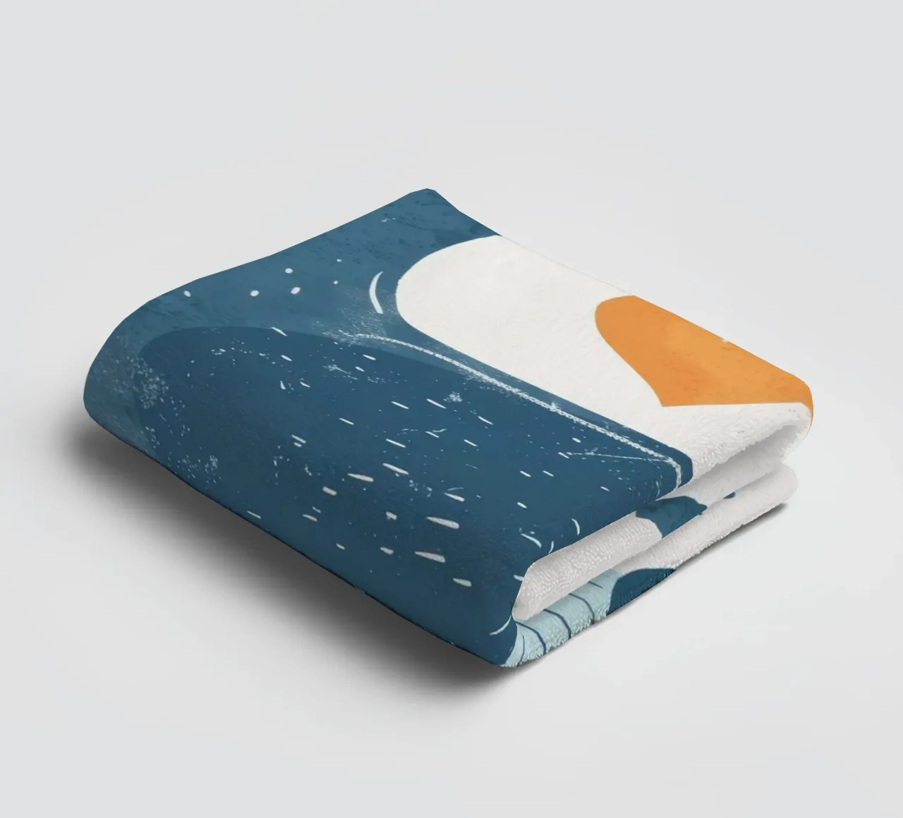 Joyful whale surrounded by hearts & plants in playful art towel by DesignDoodle