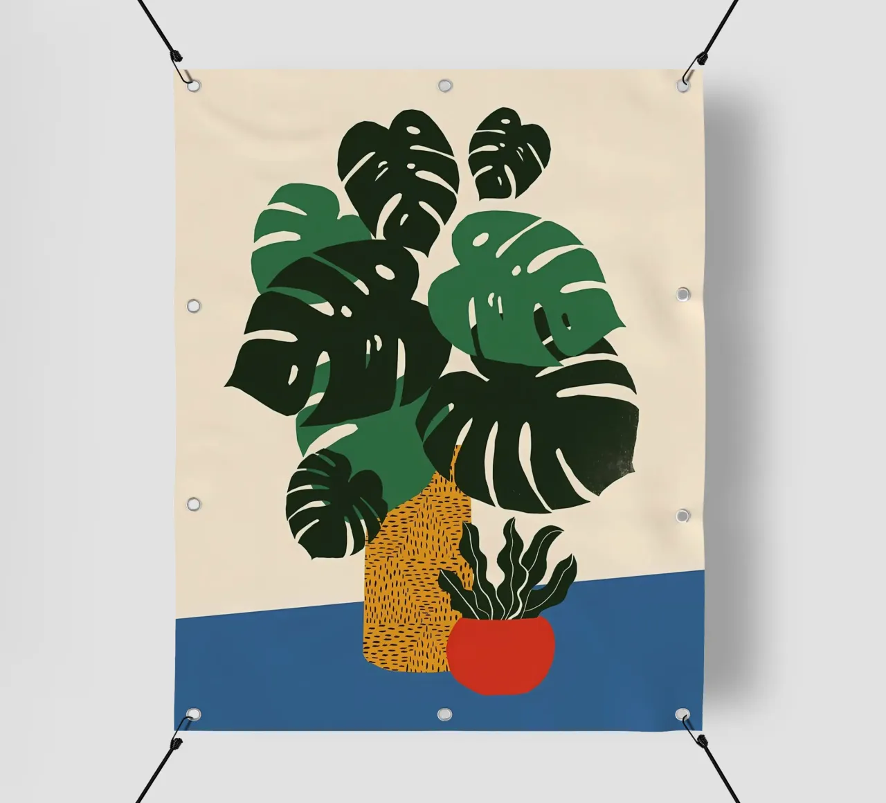 Monstera verde telo in pvc da Jose
