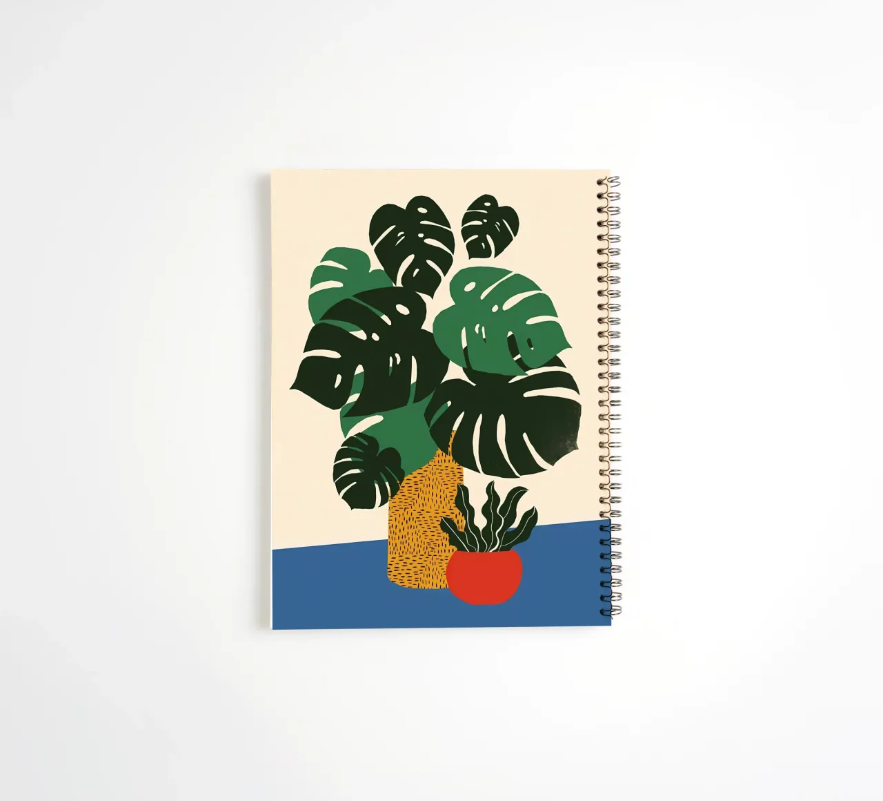 Green Monstera spiral notebook by Jose