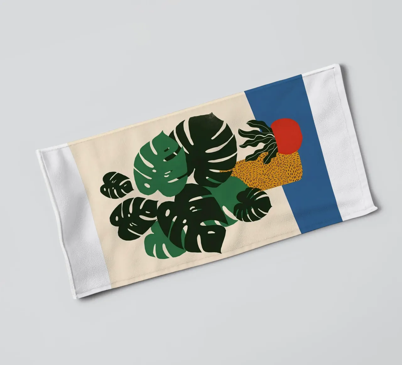 Green Monstera towel by Jose
