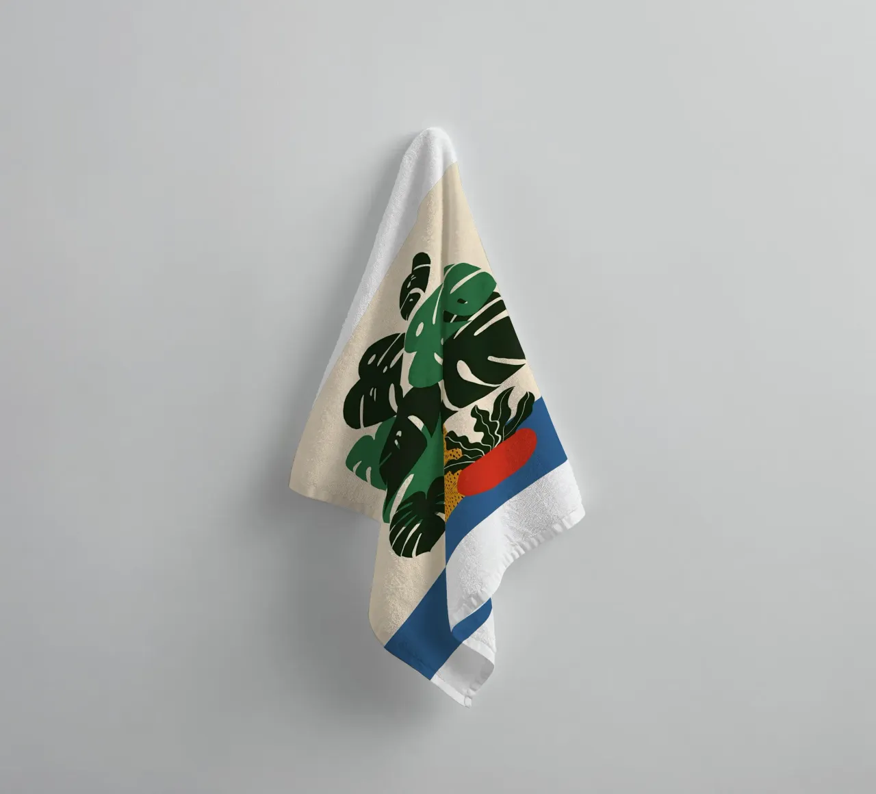 Green Monstera towel by Jose