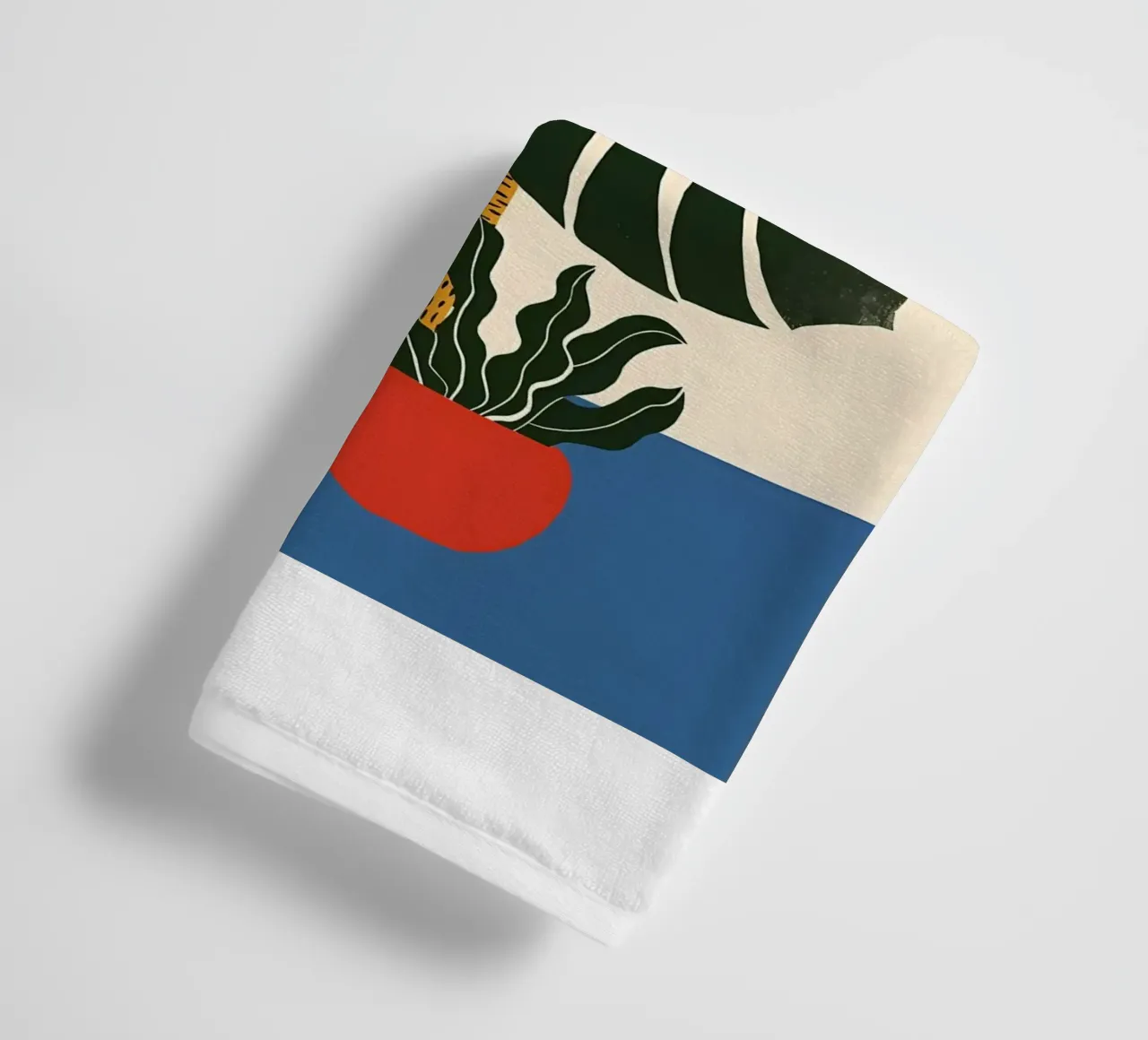 Green Monstera towel by Jose