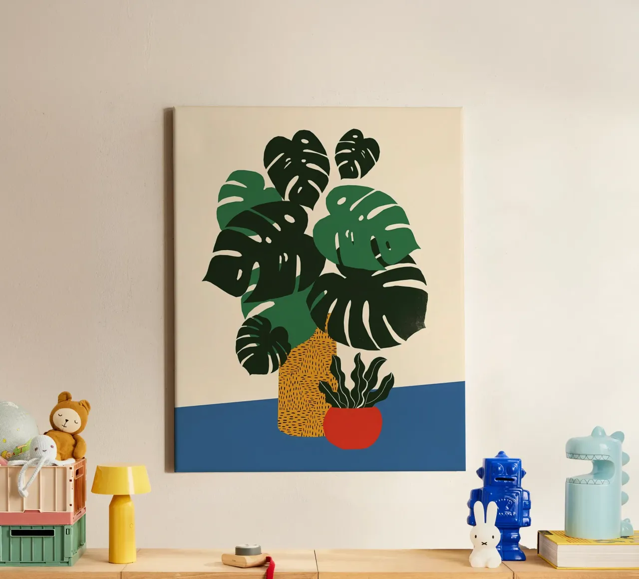 Green Monstera canvas by Jose