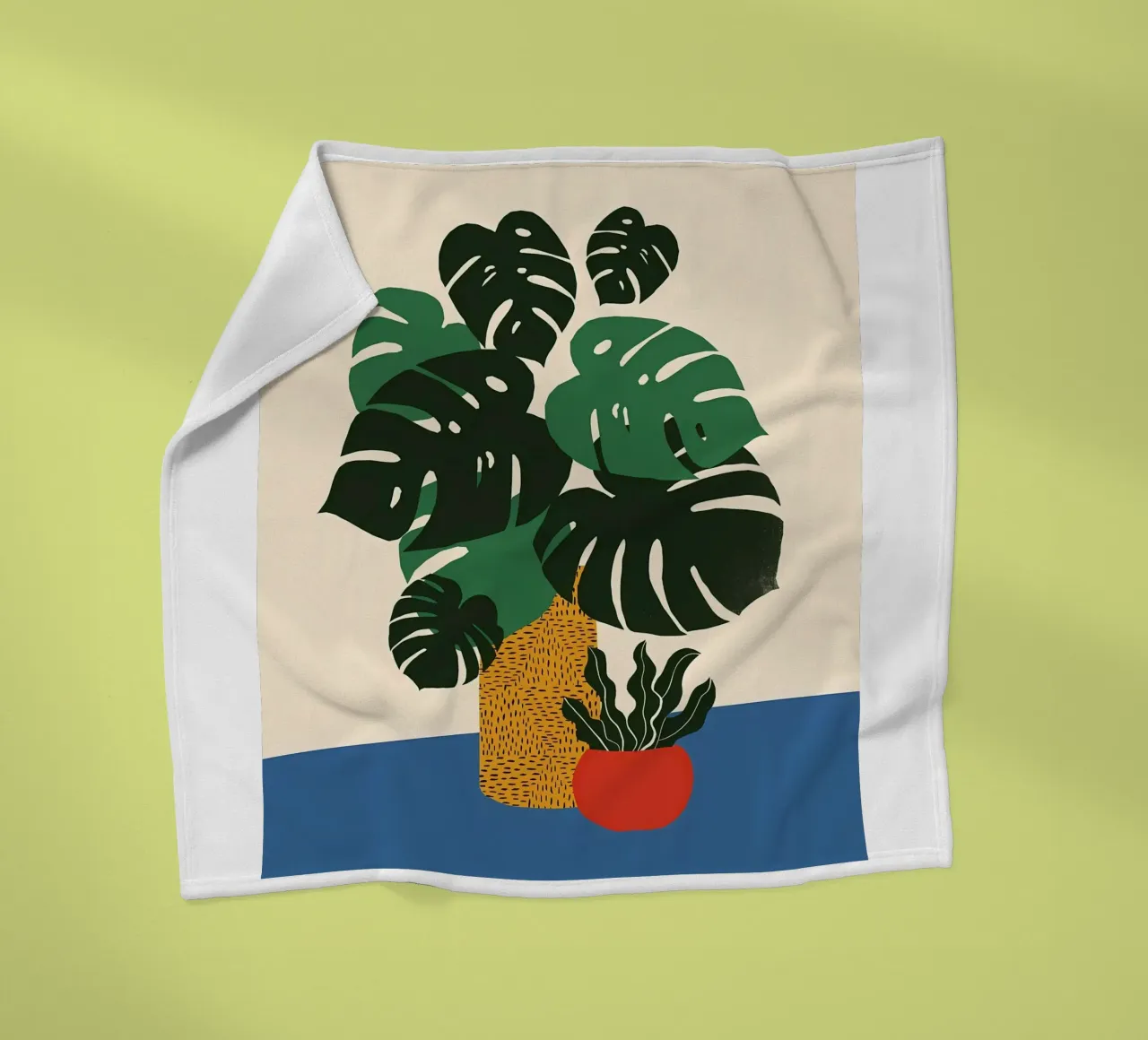 Monstera verde coperta in pile da Jose