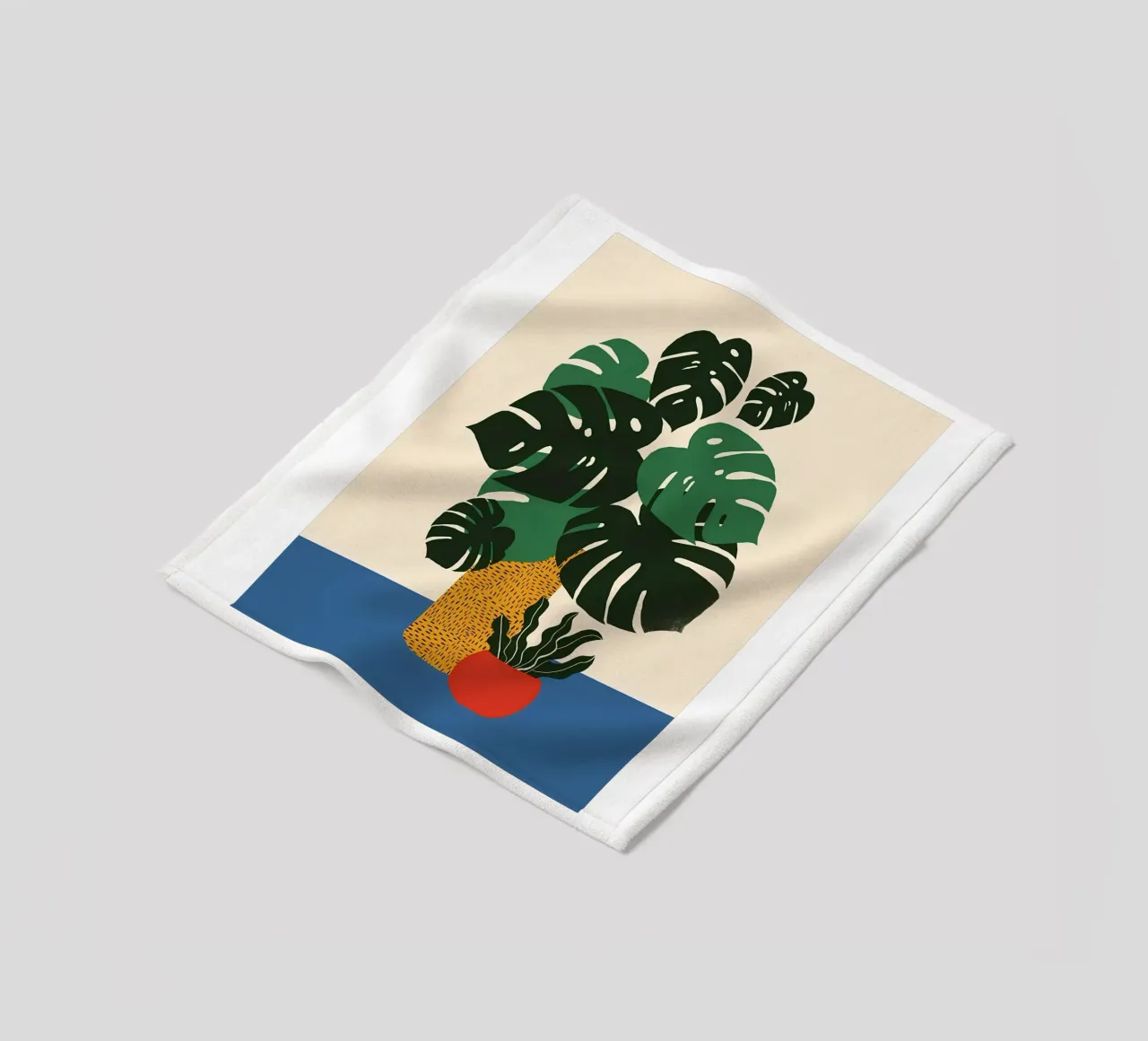 Monstera verde coperta in pile da Jose