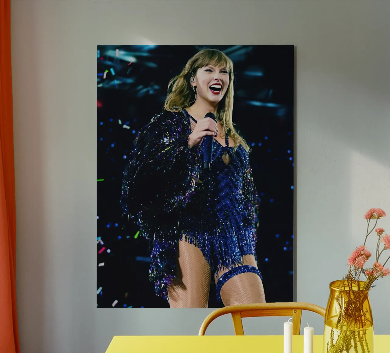 Taylor Swift Singing On Stage alluminio dibond da Musdadad Shop