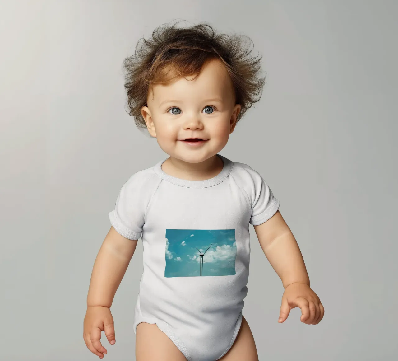 Go with the flow short-sleeve baby romper by KISSA STUDIO