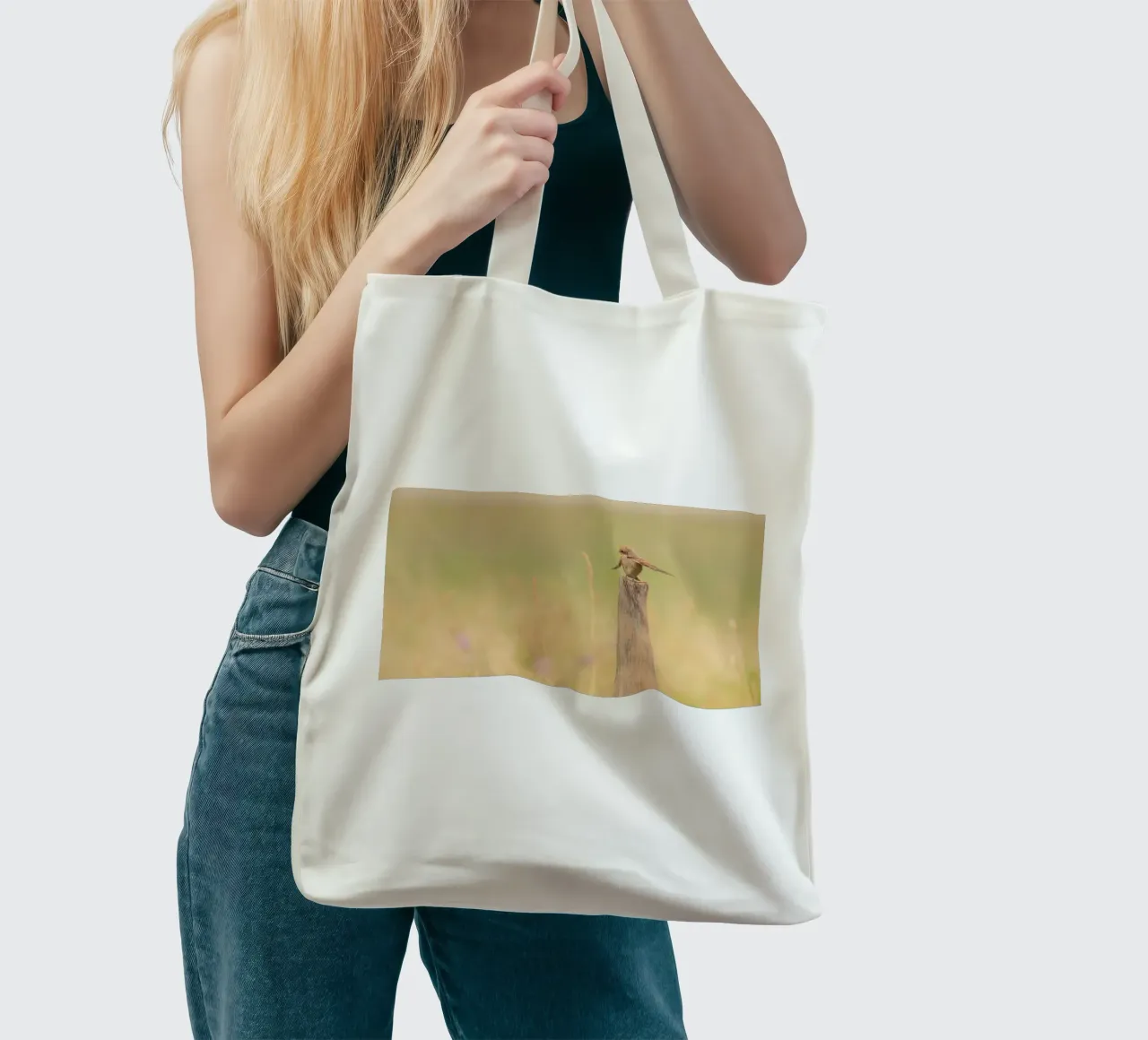 palo di recinzione per uccelli borsa in juta da Earthly Visions