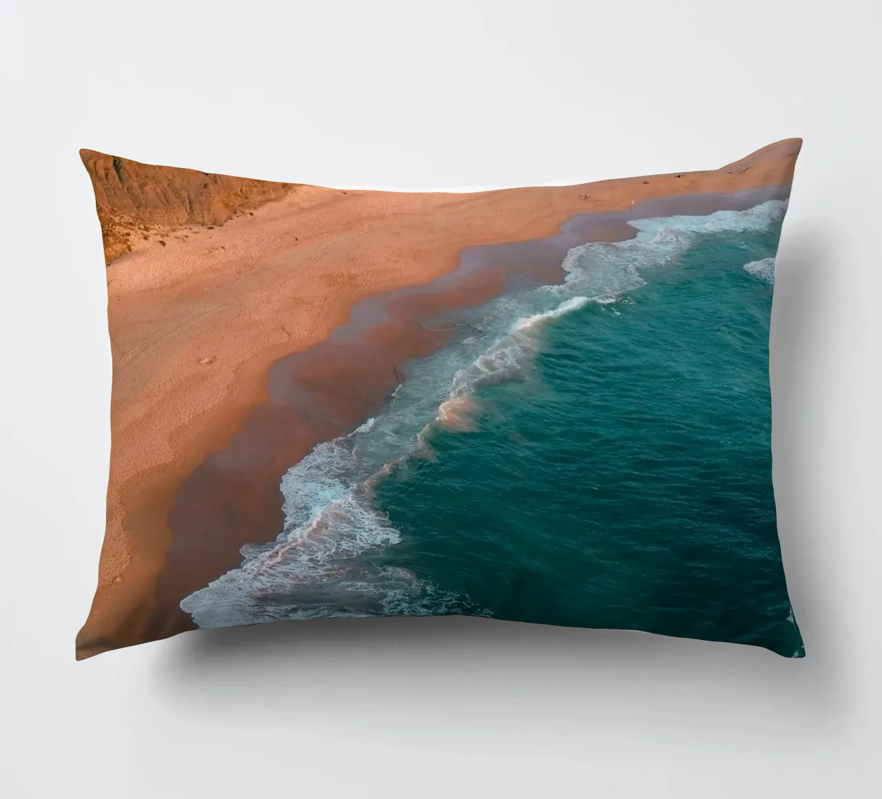Wild and Silent: Praia do Castelejo, Portugal decorative cushion by Thilo Grøsch