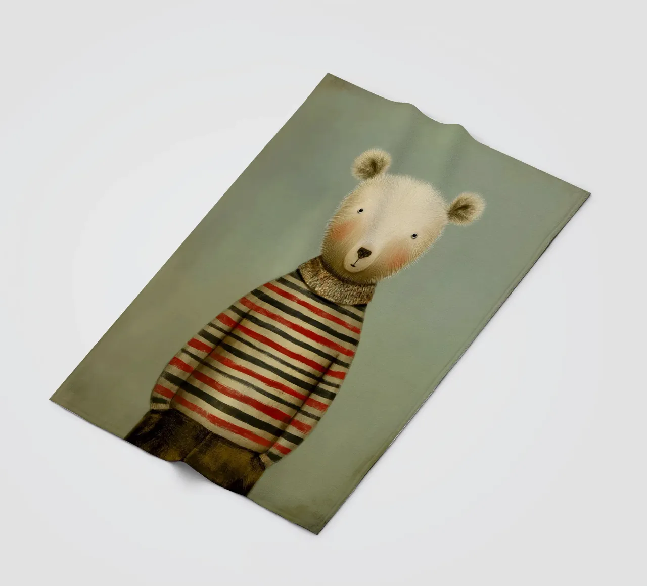 Bär in Kleidung Fleecedecke von Pictura