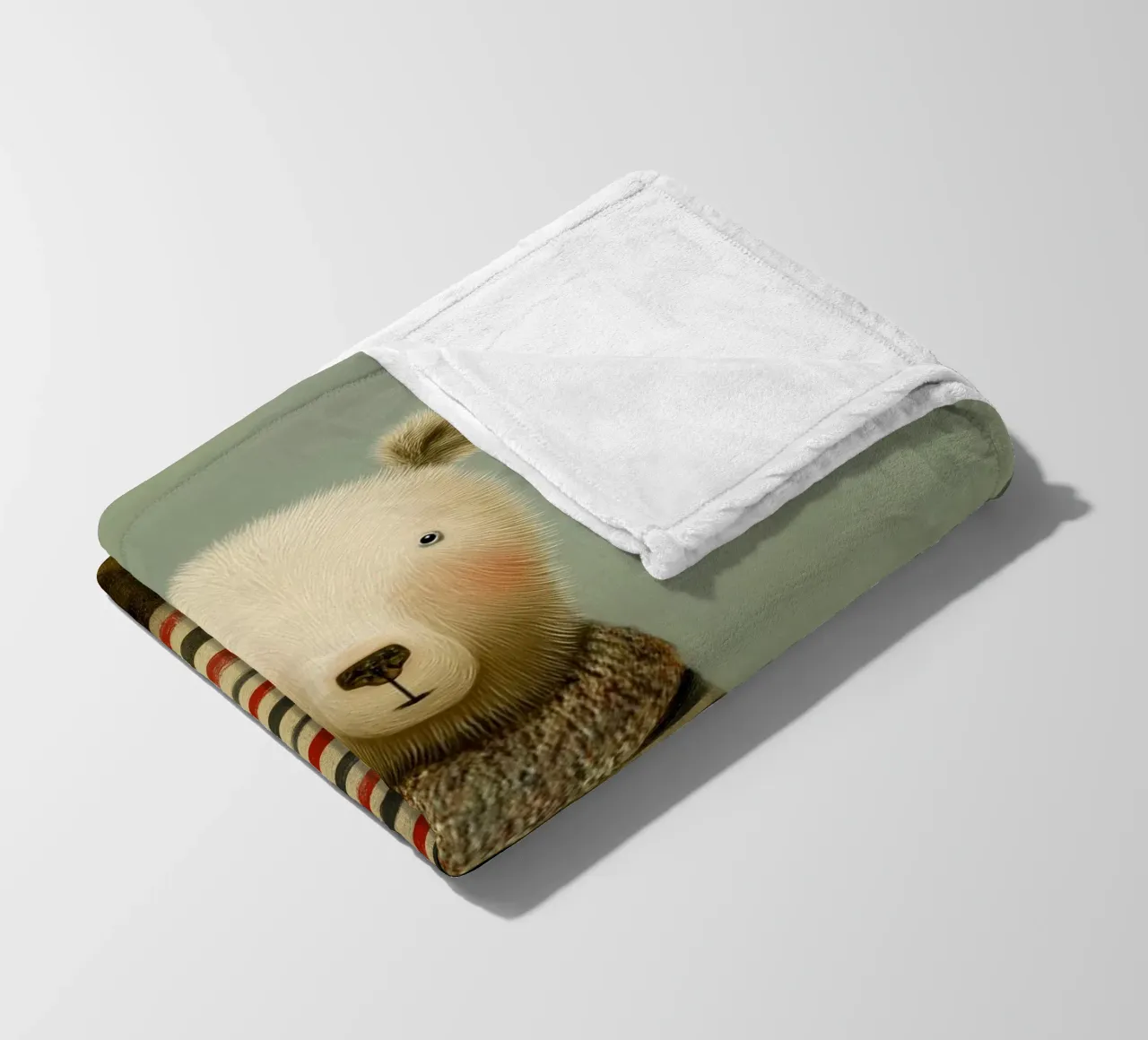 Bär in Kleidung Fleecedecke von Pictura