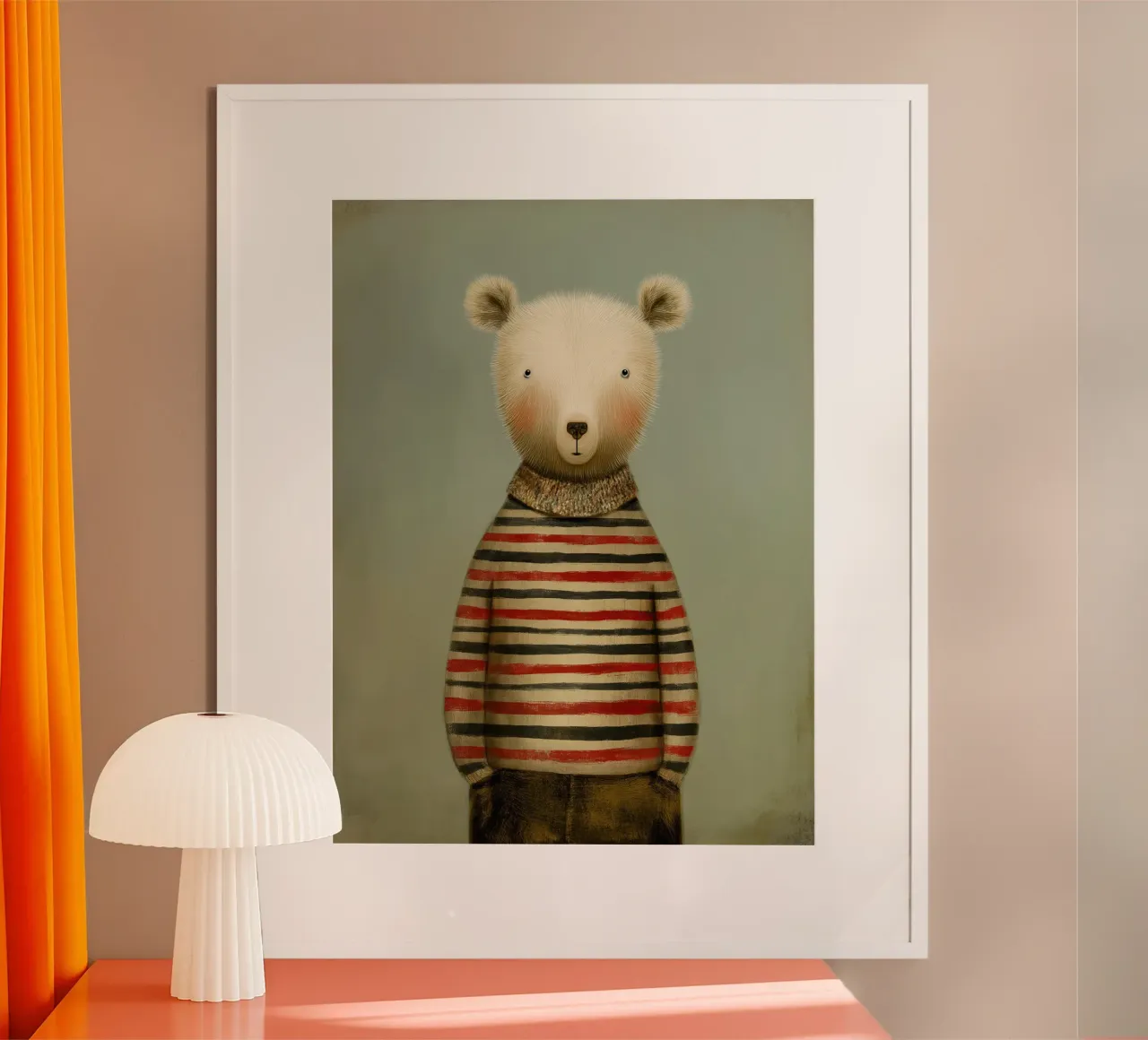 Bär in Kleidung Hahnemühle von Pictura