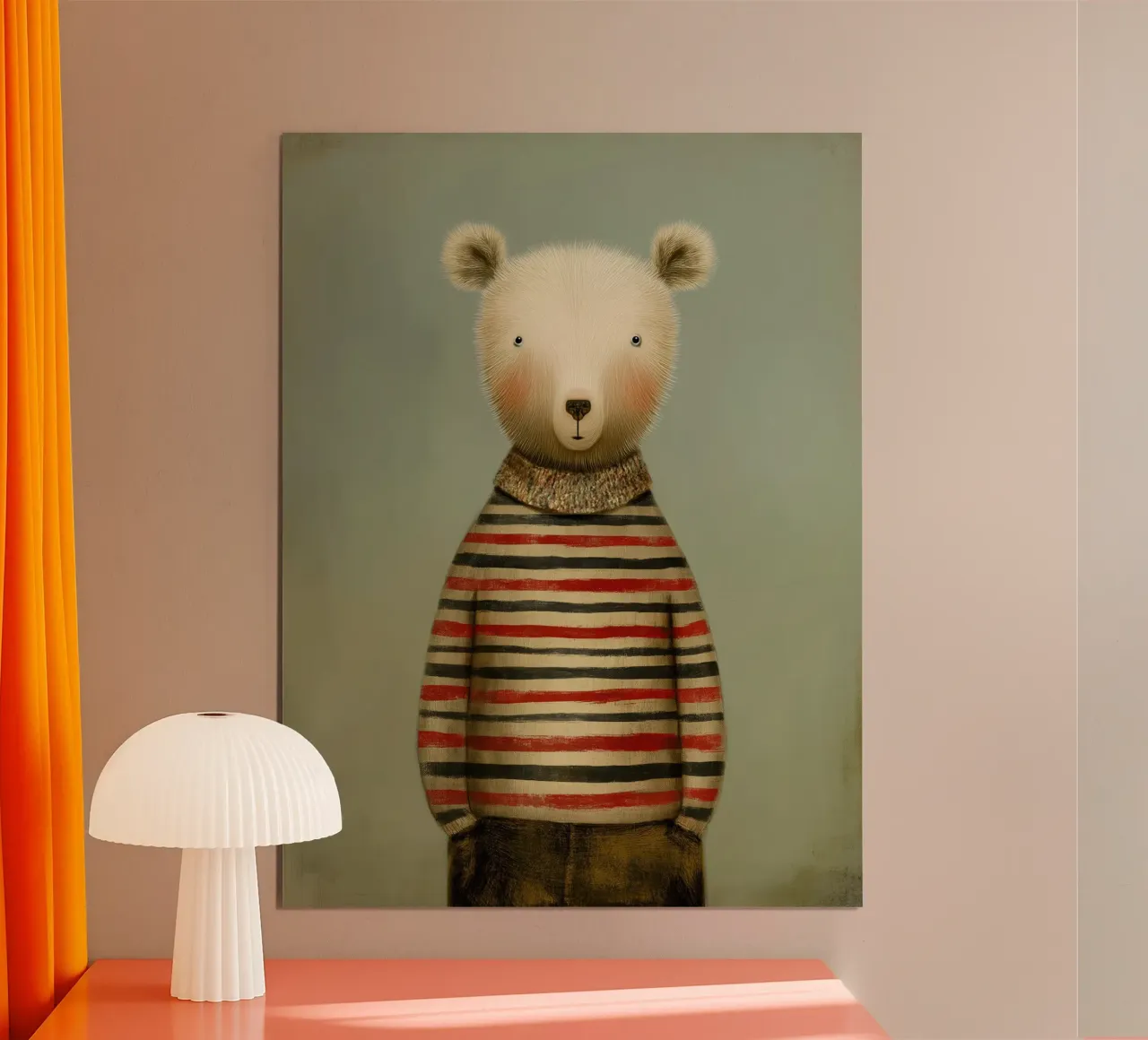 Bär in Kleidung Hahnemühle von Pictura