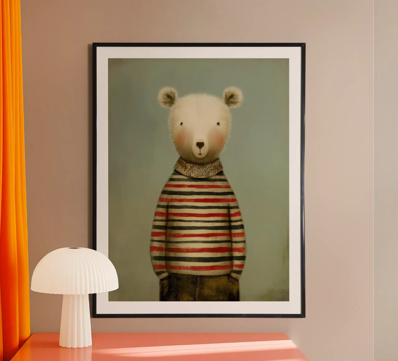 Bär in Kleidung Hahnemühle von Pictura
