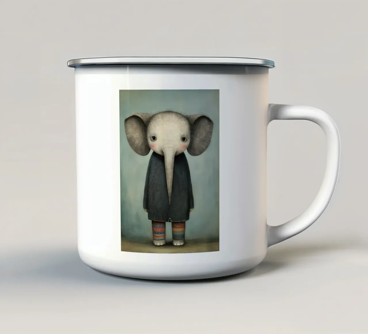 Elefante tazza in smalto da Pictura