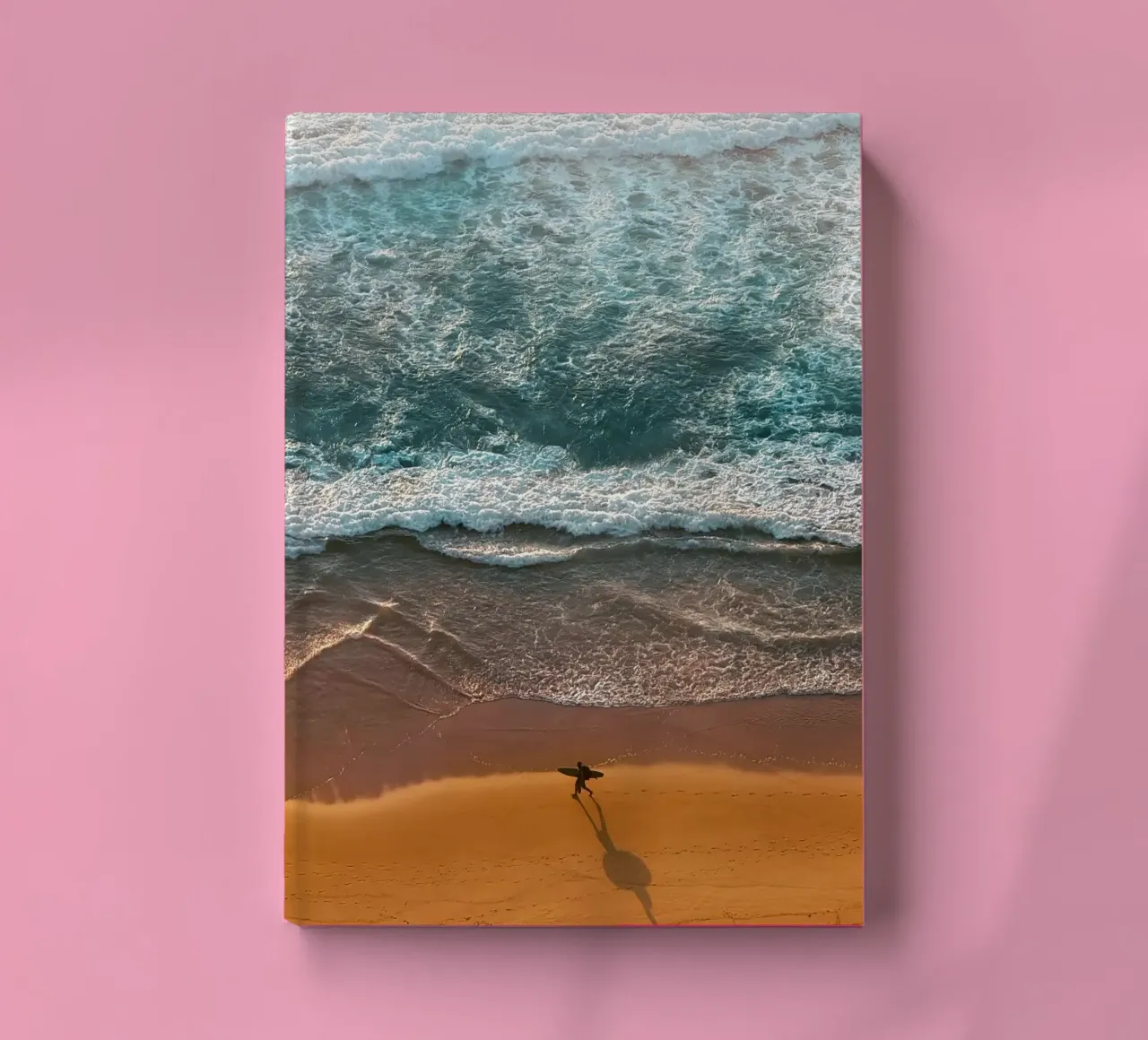 Walking the Line – Surfer at the Beach notebook by Thilo Grøsch