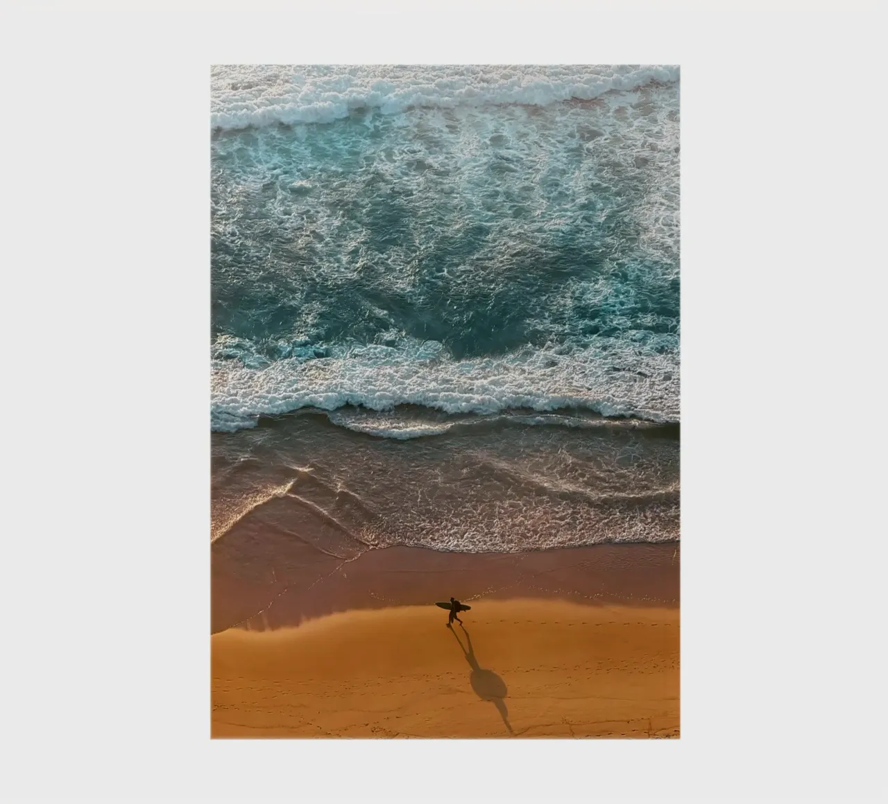 Walking the Line – Surfer at the Beach notebook by Thilo Grøsch