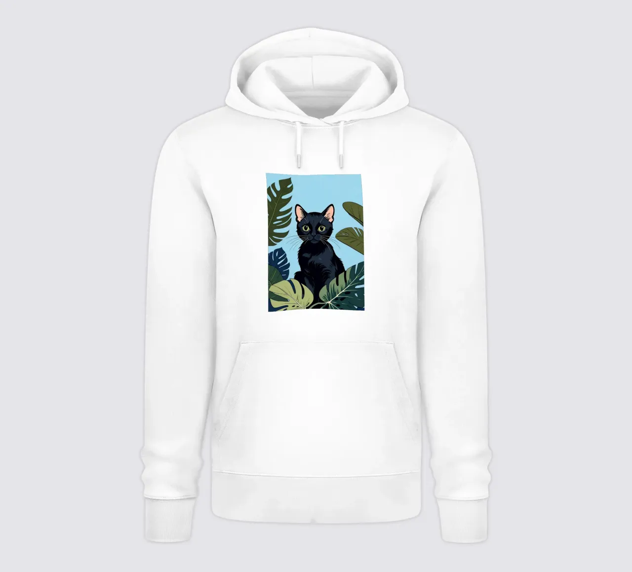 Gatto nero felpa con cappuccio da Manuela
