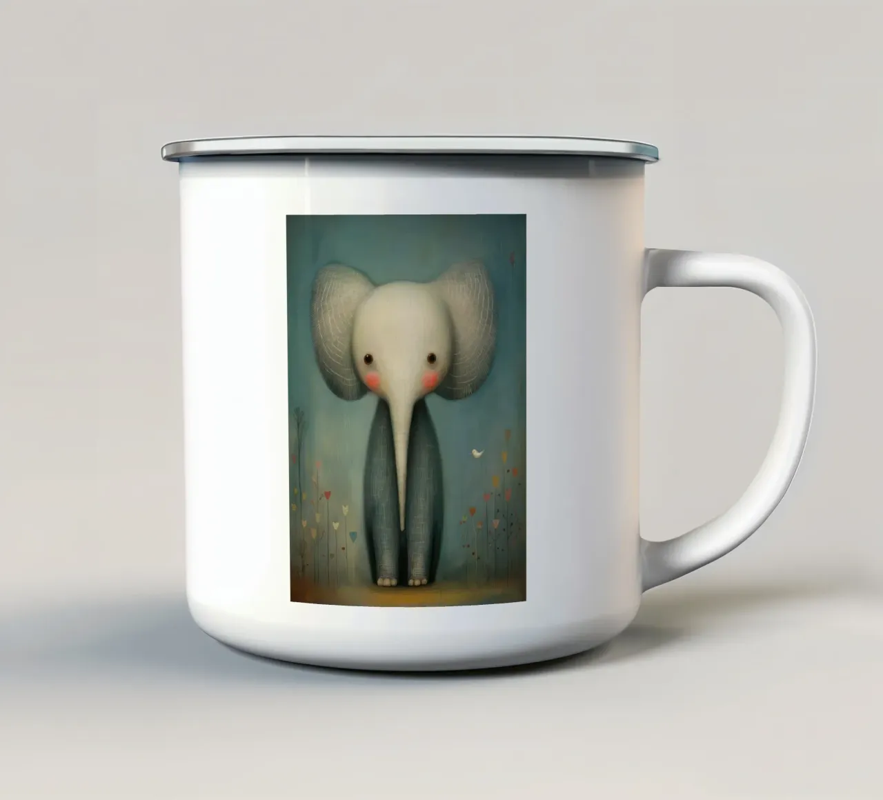 Elefante tazza in smalto da Pictura