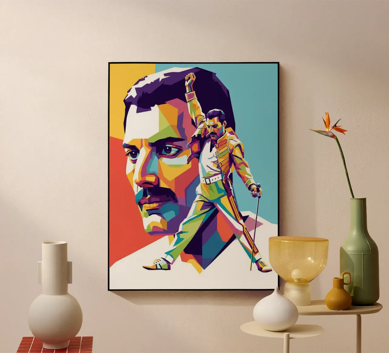 Freddie Mercury iconic style plexiglass da Hantamrata